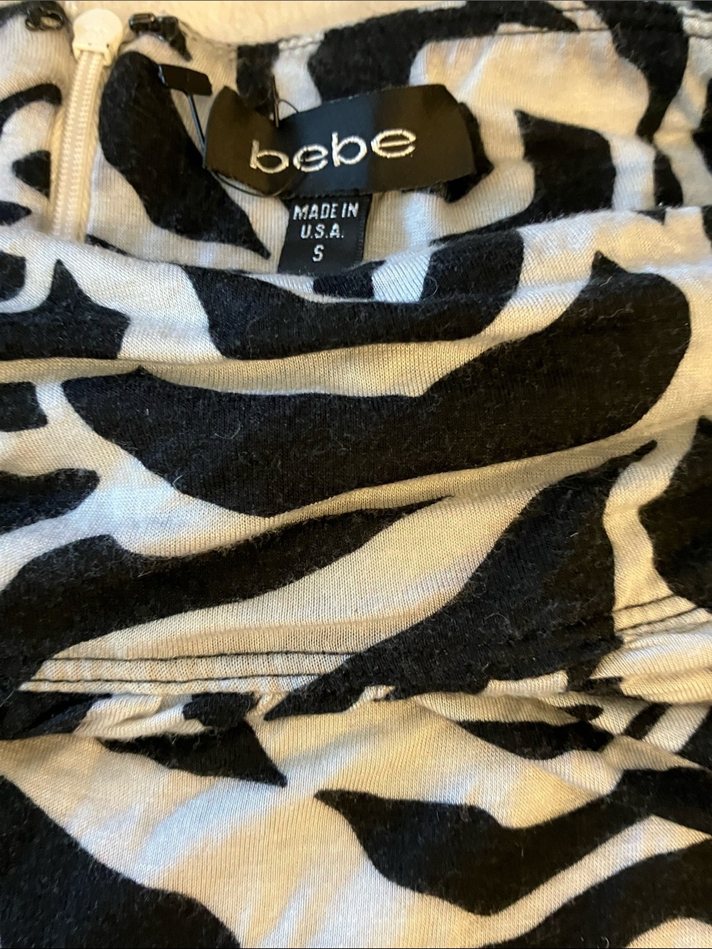 bebe Black and White Strapless Rose-Print Dress - Picture 12 of 13